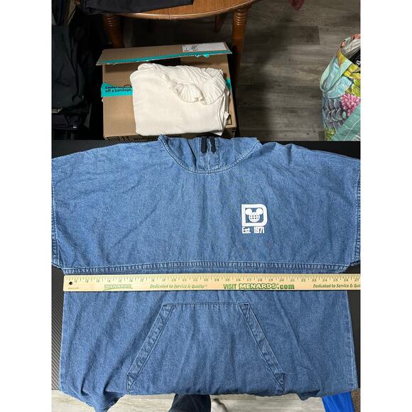 Disney World Spirit Jersey Hooded Denim Pullover Size Large Unisex - Picture 4 of 10